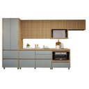 Ver imagem 3 de Cozinha Completa Modulada 6 Peças 8 Portas 6 Gavetas Norten Verde/Nature