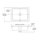 Ver imagem 6 de Cuba para Banheiro Kohler Caxton de Embutir Retangular 44x33cm Preto