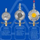 Ver imagem 4 de Regulador Registro de Gás de Cozinha Vazão 2kg/h + Mangueira 80cm com Abraçadeiras | Aliança