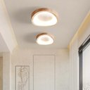 Ver imagem 4 de Luminária Plafon Sobrepor Madeira Moderno Led 3 Tons Teto Iluminação Sala Quarto Decoração Escritori
