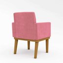 Ver imagem 2 de Kit 2 Poltronas Cadeiras Decorativas com Base Reforçada Rosa Cor:rosa