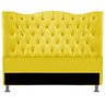 Cabeceira de Cama Box Estofada Solteiro 90 Cm Cecilia Tecido Suede - Seleguim Decor:amarelo - 1