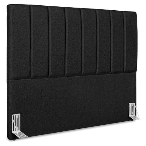 Cabeceira Casal 140 Cm com Frame Dalia Linho Preto Artte