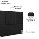 Ver imagem 4 de Cabeceira Casal 140 Cm com Frame Dalia Linho Preto Artte