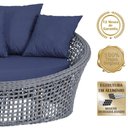 Ver imagem 2 de Chaise Hungria Pintura Marrom Corda Náutica E10 Trama Prata