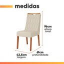 Ver imagem 4 de Conjunto Sala de Jantar Mesa Tampo em Vidro 1,20m Maria 4 Cadeiras Bel