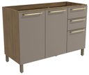 Ver imagem 1 de Armário de Cozinha Balcão 2 Portas e 3 Gavetas 120cm com Pés M624 Botanic Kappesberg