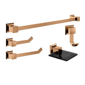 Kit de Acessórios para Banheiro 5 Peças Ro7009 Ducon Metais