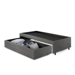 Base Box Cama Solteiro com Gaveta Sapateira 88x188cm Courino - 5