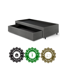Base Box Cama Solteiro com Gaveta Sapateira 88x188cm Courino - 7