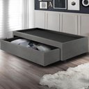 Ver imagem 1 de Base Box Cama Solteiro com Gaveta Sapateira 88x188cm Courino