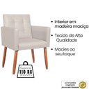Ver imagem 4 de Poltrona Decorativa Tecido Corano Pés Palito para Recepção Clinica Base Reforçada