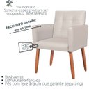 Ver imagem 3 de Poltrona Decorativa Tecido Corano Pés Palito para Recepção Clinica Base Reforçada