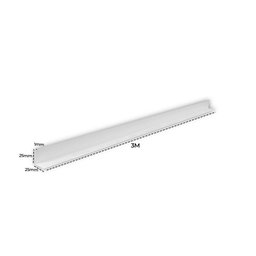 Cantoneira L PVC Protetor de Canto 25x25mm Barra 300cm 15 UN AZN - Branco Neve - 5