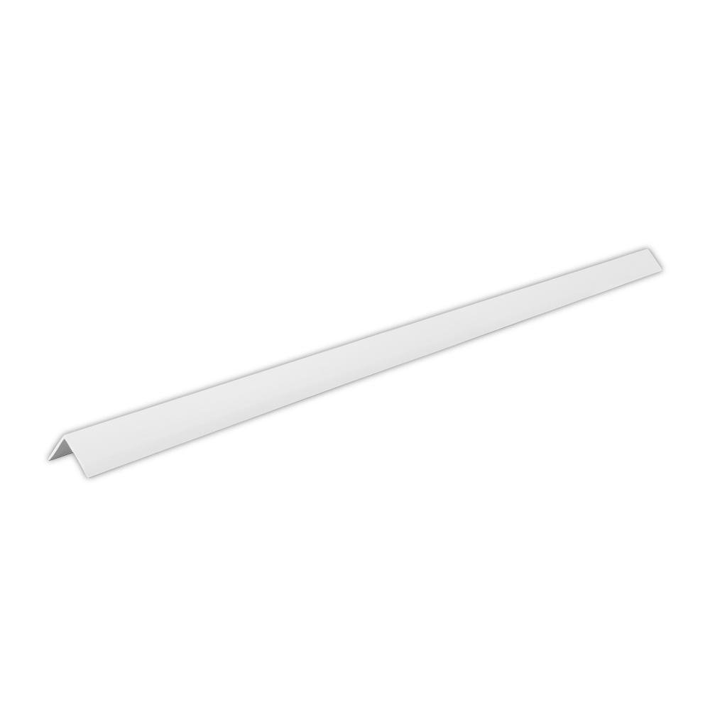 Cantoneira L PVC Protetor de Canto 25x25mm Barra 300cm 15 UN AZN - Branco Neve - 2