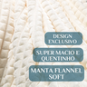 Manta Queen Size Grosso Cobertor Snow Super Quentinho Willow:off White - 3