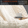 Manta Queen Size Grosso Cobertor Snow Super Quentinho Willow:off White - 2