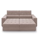 Ver imagem 6 de Sofá Decorativo Hugo 2 Lugares 208cm Reclinável e Retrátil Veludo Rosê G45 - Gran Belo