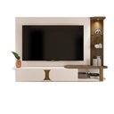 Ver imagem 4 de Painel Toronto para Tvs até 72 Pol. Cor Off White C/pinho Ripado