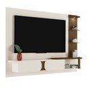 Ver imagem 5 de Painel Toronto para Tvs até 72 Pol. Cor Off White C/pinho Ripado
