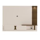 Ver imagem 2 de Painel Toronto para Tvs até 72 Pol. Cor Off White C/pinho Ripado