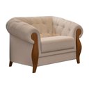 Ver imagem 2 de Conjunto Sofá 3 Lugares e Poltrona Pugle Fixo 244cm Bege Bouclé Sallar