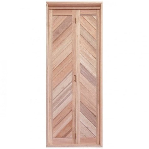 Porta de Madeira Camarão 213x84cm com Lambris e Marco Batente 14cm Ewk P27 Rondosul