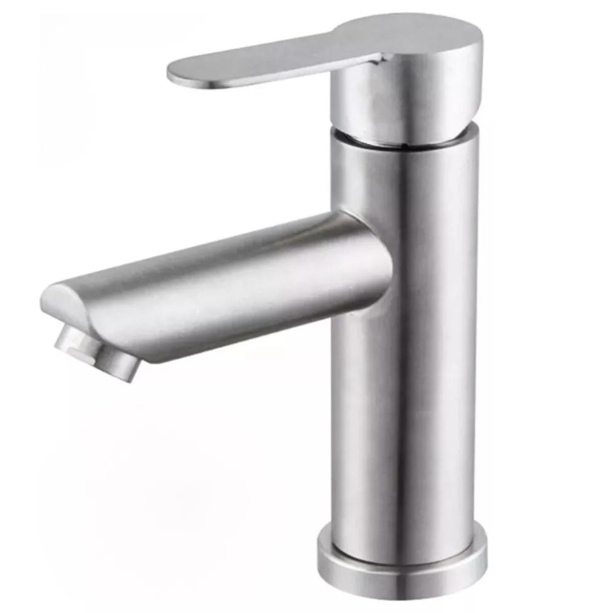 Torneira Banheiro Lavabo Aço Inox Monocomando Quente Frio - 1