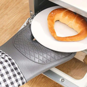 Ver imagem 4 de Luvas de Forno de Silicone, Resistentes Ao Calor, Padrão Xadrez Preto e Branco, o Par Mão Direita e