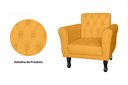 Ver imagem 4 de Kit 2 Poltronas Decorativa Classic Couro Amarelo Pés Madeira Ms Decor