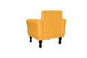 Ver imagem 3 de Kit 2 Poltronas Decorativa Classic Couro Amarelo Pés Madeira Ms Decor