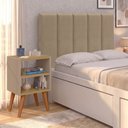 Ver imagem 1 de Cabeceira Solteiro Modular 5 Módulos com Mesa de Cabeceira Melissa Moderna
