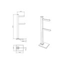 Ver imagem 2 de Papeleira de Chão 2 Hastes em Inox Ducon Metais
