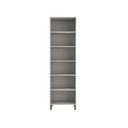 Ver imagem 3 de Armário Paneleiro 4 Portas com Vidro Reflecta 230x70 cm Valência Cinza Claro 100% MDF Casamia