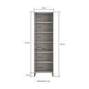 Ver imagem 4 de Armário Paneleiro 4 Portas com Vidro Reflecta 230x70 cm Valência Cinza Claro 100% MDF Casamia