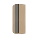 Ver imagem 1 de Guarda Roupa Modulado Canto Obliquo 1 Porta 1 Cabideiro 6 Prateleiras Essenza Luciane Móveis