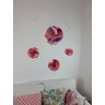 Móbile berço bebê infantil quarto bolas Rosas origami - 3