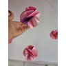 Móbile berço bebê infantil quarto bolas Rosas origami - 5