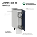Ver imagem 5 de Balcão Porta-Temperos 20 cm 1 Porta Branco/Azul Vik Madesa