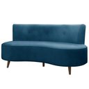 Ver imagem 7 de Sofá Living 3 Lugares 160cm Aang Pés Palito Veludo Azul Marinho G33 - Gran Belo