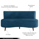 Ver imagem 3 de Sofá Living 3 Lugares 160cm Aang Pés Palito Veludo Azul Marinho G33 - Gran Belo