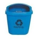Ver imagem 1 de Cesto Individual Coleta Seletiva 40 L Para Poste Ou Parede:Azul