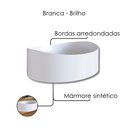 Ver imagem 4 de Cuba de Apoio para Banheiro em Marmore Sintetico 941012 Branca Pp