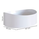 Ver imagem 3 de Cuba de Apoio para Banheiro em Marmore Sintetico 941012 Branca Pp