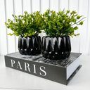 Ver imagem 4 de Decoração Sala Livro Porta Objetos e Dupla Vaso Preto 3d