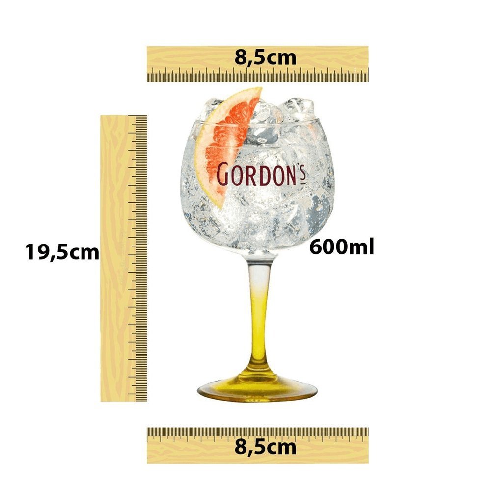 Jogo De Taças De Vidro Gordons Gin 2uni 600ml Globimport - 4