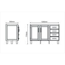 Ver imagem 4 de Balcao Para Cozinha 2 Portas 4 Gavetas 1200 