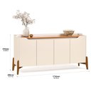 Ver imagem 2 de Aparador para Sala Buffet Ambiente Studio 1.6 Off White Nature - Imcal