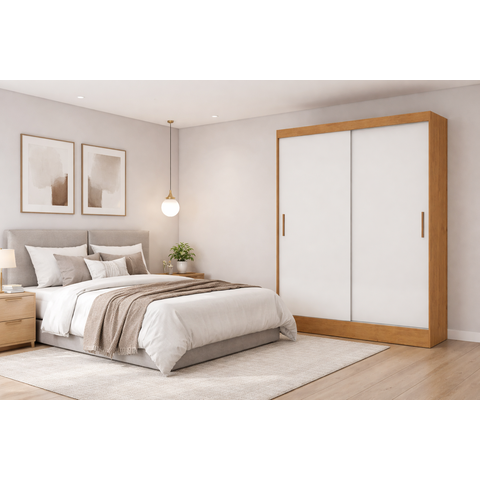 Guarda Roupa com 2 Portas 2 Gavetas Sapphire -grand Line