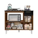 Ver imagem 3 de Kit Balcão Cooktop 2 Porta 1 Gav. C/Cooktop 5 Bocas Preto Bivolt